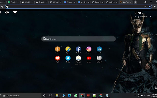 Loki Wallpaper New Tab Theme[Install Now]  from Chrome web store to be run with OffiDocs Chromium online